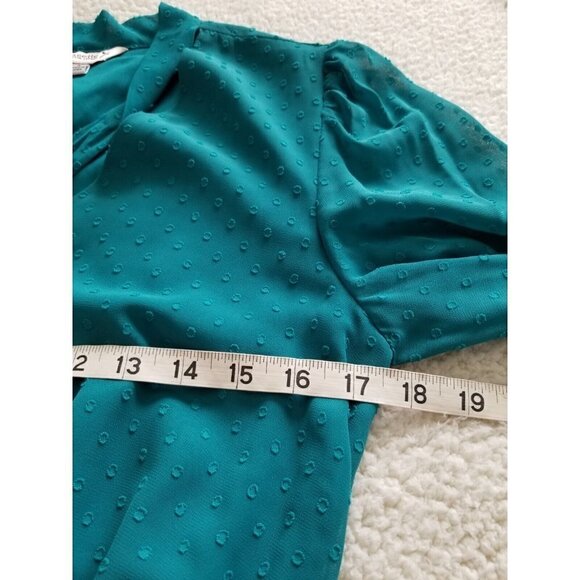 Nanette Nanette Lepore Clip Dot Mini Dress Deep Lake Green Womens Size 4 - Picture 7 of 12